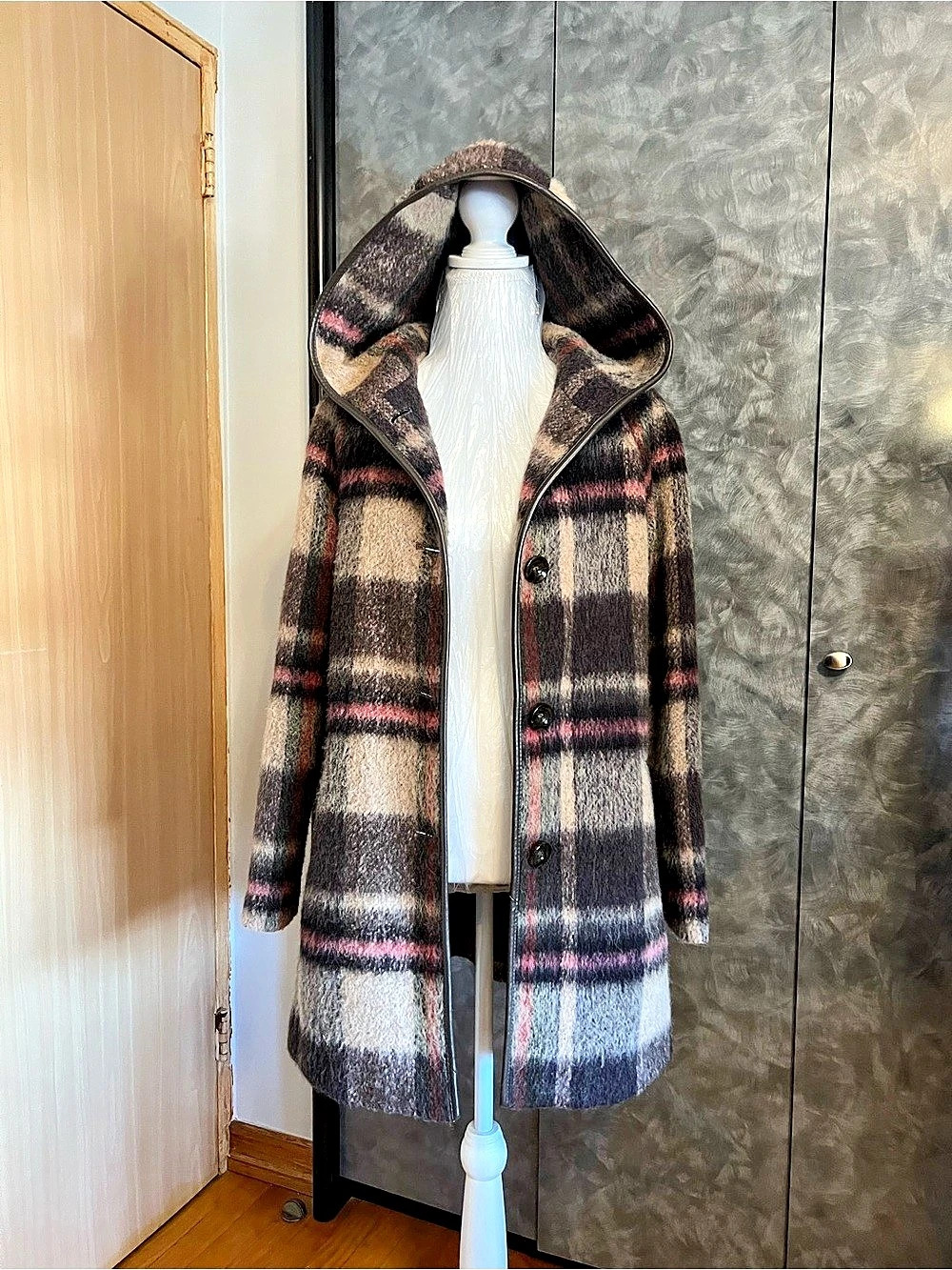 Pendleton Plaid Hooded Coat Size 2 Like New